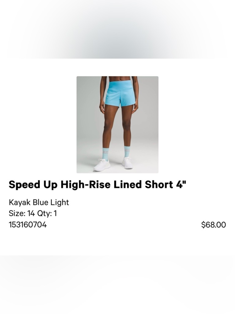 EXCELLENT condition! Speed Up High-Rise Lined Short 4" Kayak Blue Light sz 14